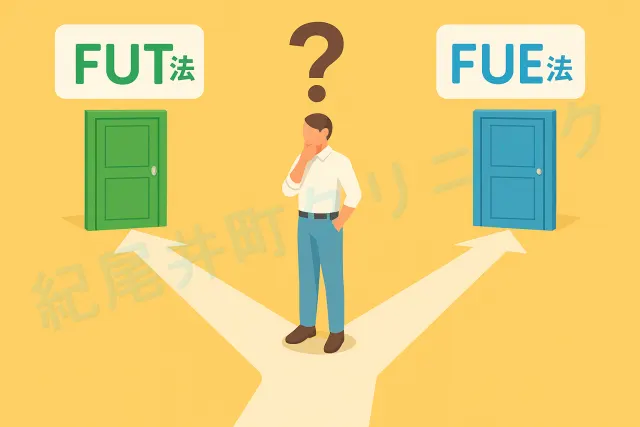 植毛を行うときにFUT法とFUE法のどちらを最初に行うべきか